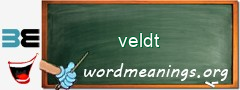 WordMeaning blackboard for veldt